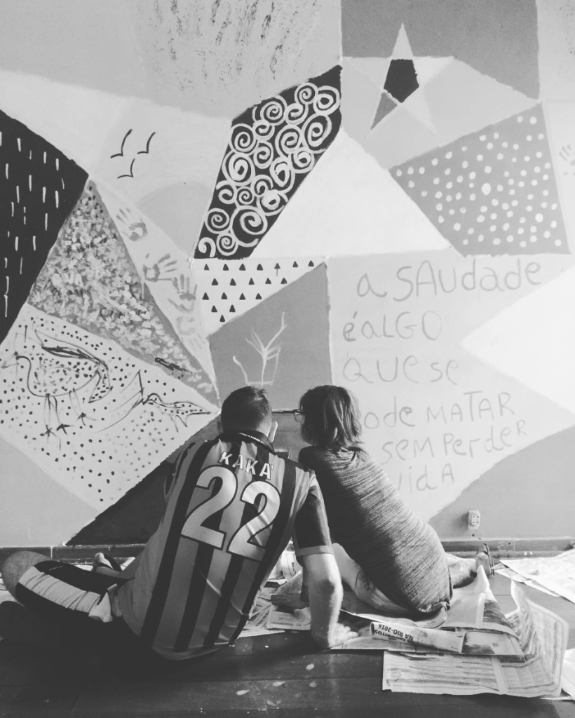 Pintura da parede num dos Caps que passei.